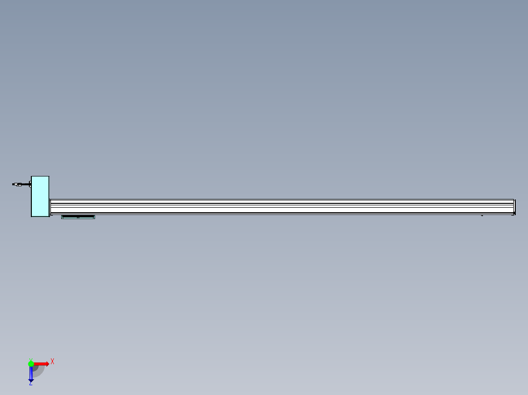 威洛博VBC同步带传动一无尘环境VBC14-L45-S1950-BRD-ZP75-C3俯视图