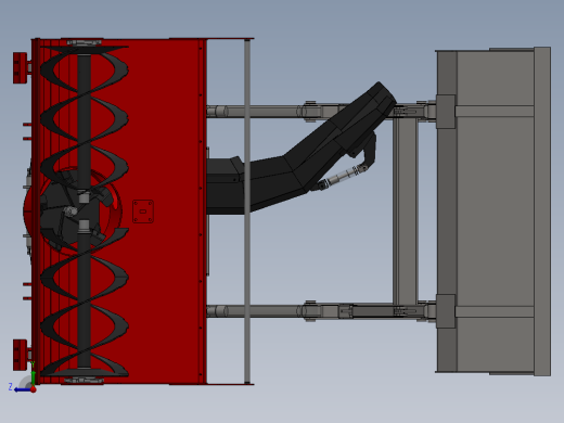 旋转式除雪机装载机构3D数模图纸 Solidworks设计右视缩略图