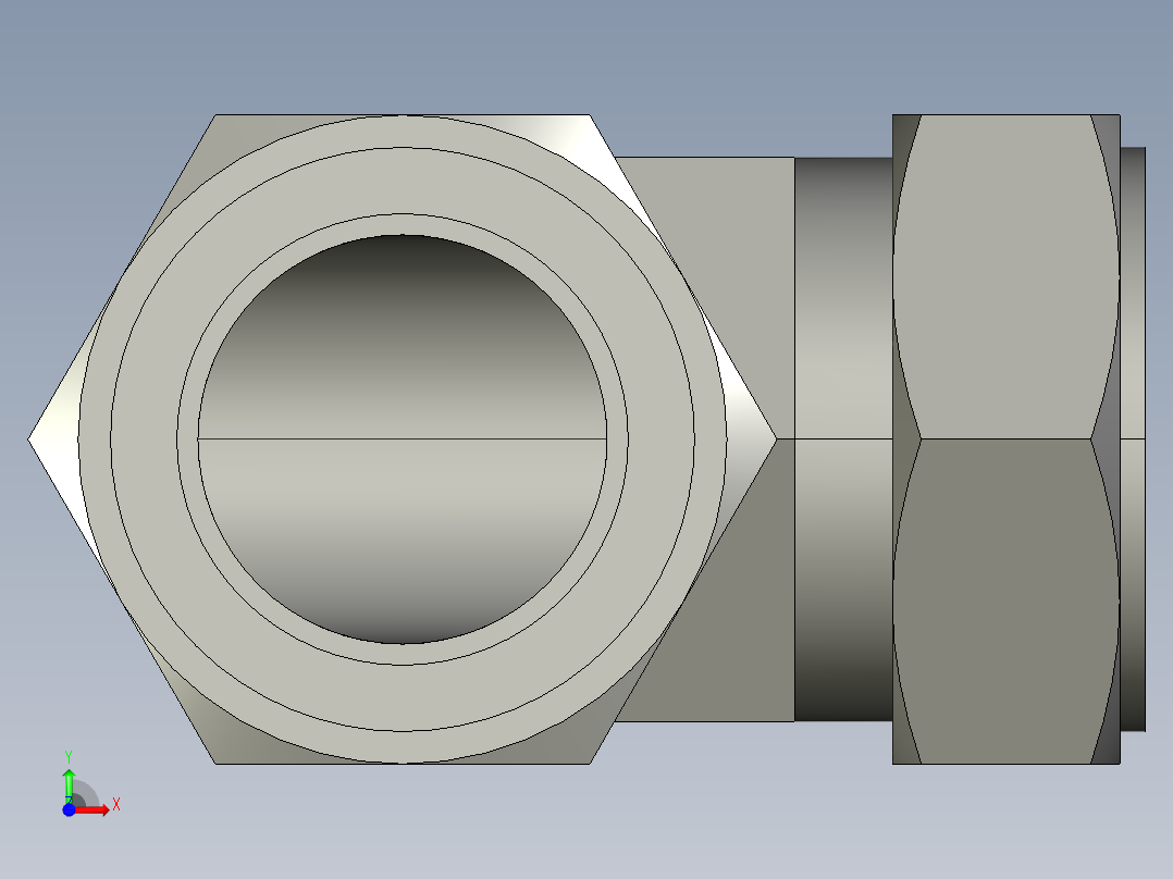 卡套式工业通用硬管接头32_ebu-s前视图