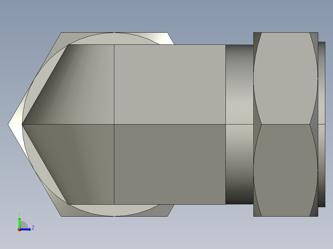 卡套式工业通用硬管接头32_ebu-s左视图