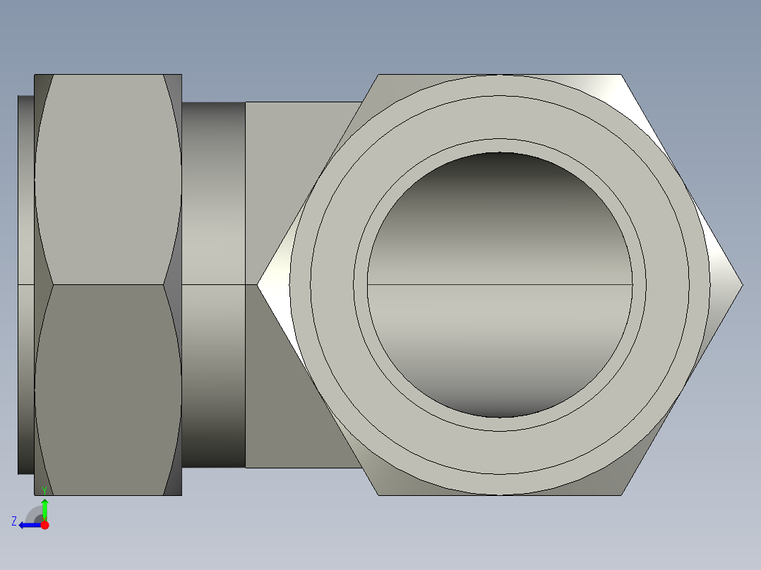卡套式工业通用硬管接头32_ebu-s右视图