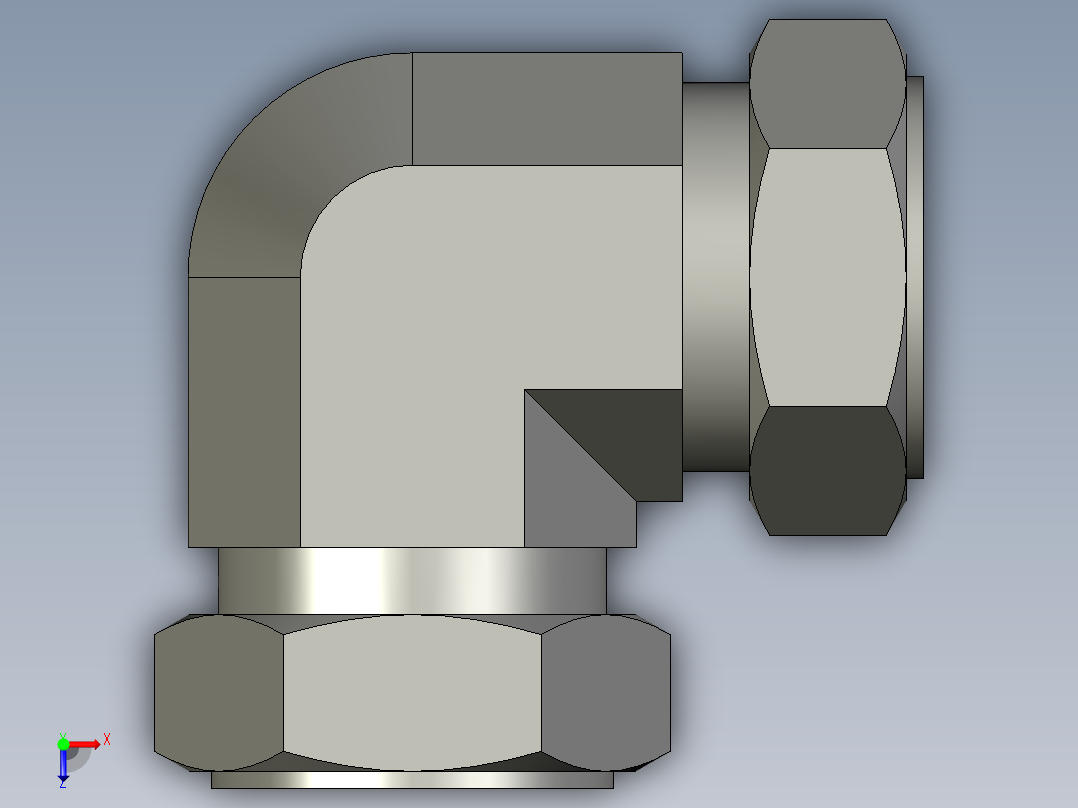 卡套式工业通用硬管接头32_ebu-s俯视图