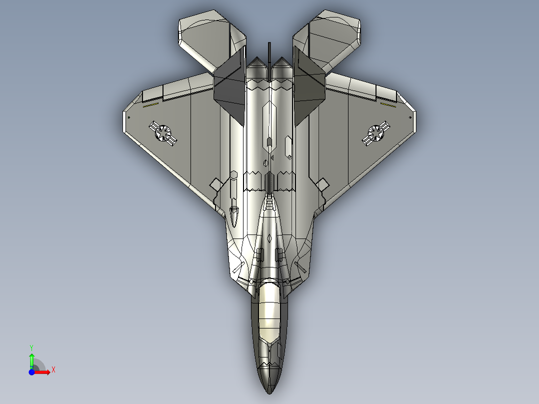 F-22型猛禽战斗机前视图