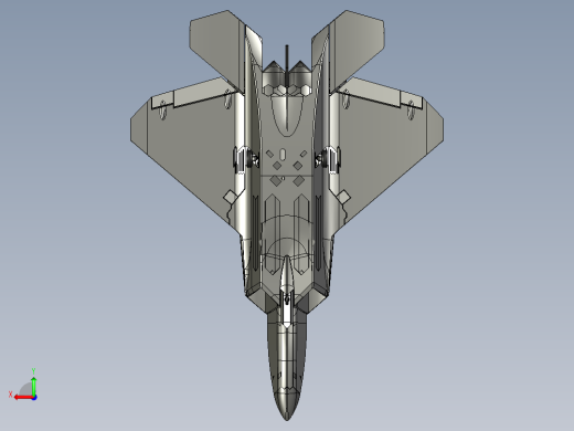 F-22型猛禽战斗机后视缩略图