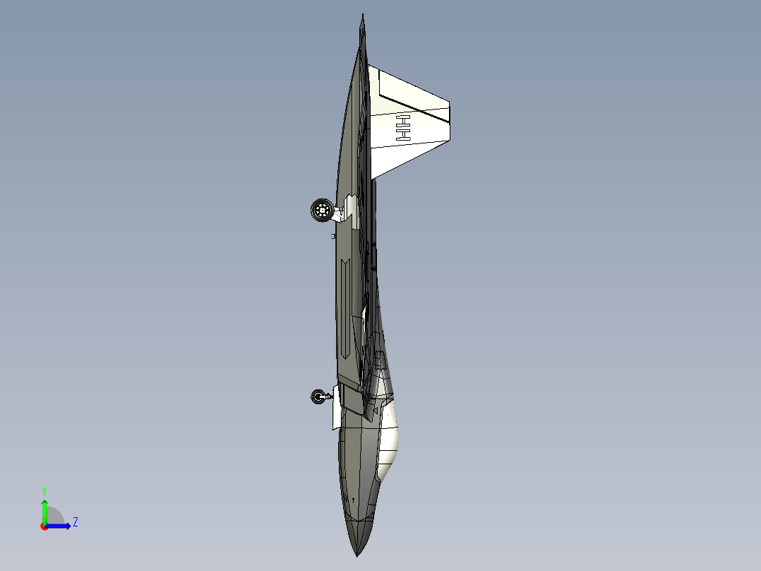 F-22型猛禽战斗机左视图