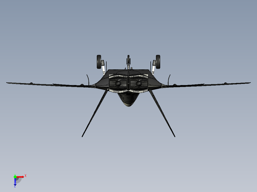 F-22型猛禽战斗机俯视图