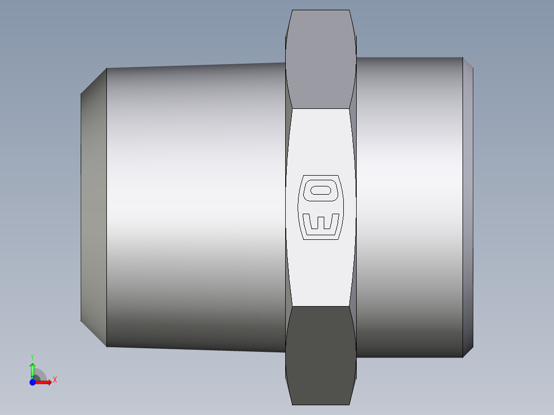 卡套式工业通用硬管接头EO_Male_Stud_connector_GE28L1NPT71X前视图