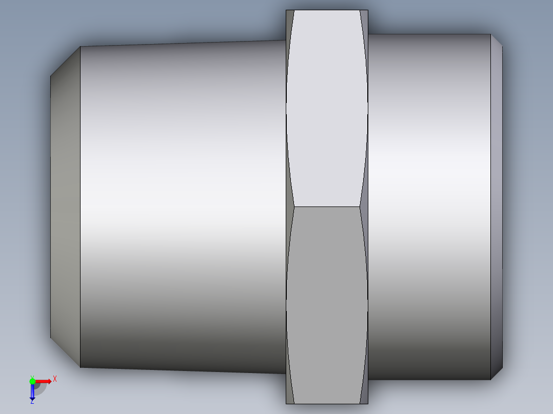 卡套式工业通用硬管接头EO_Male_Stud_connector_GE28L1NPT71X俯视图