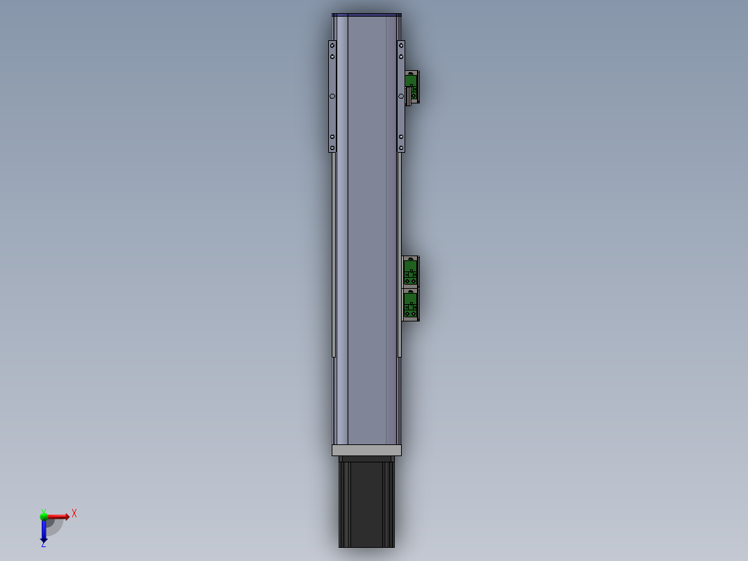 电动滑台模组SDM75直连模型 -（加长滑台）俯视图