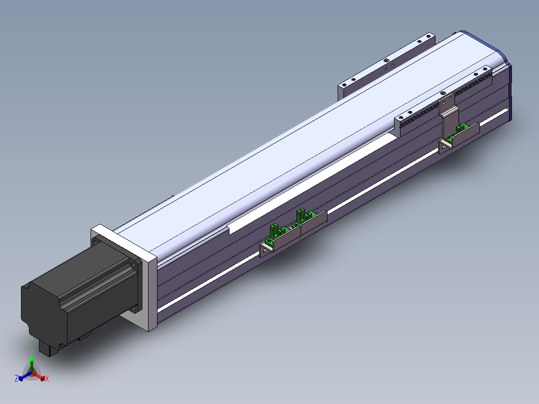 电动滑台模组SDM75直连模型 -（加长滑台）正等轴测图
