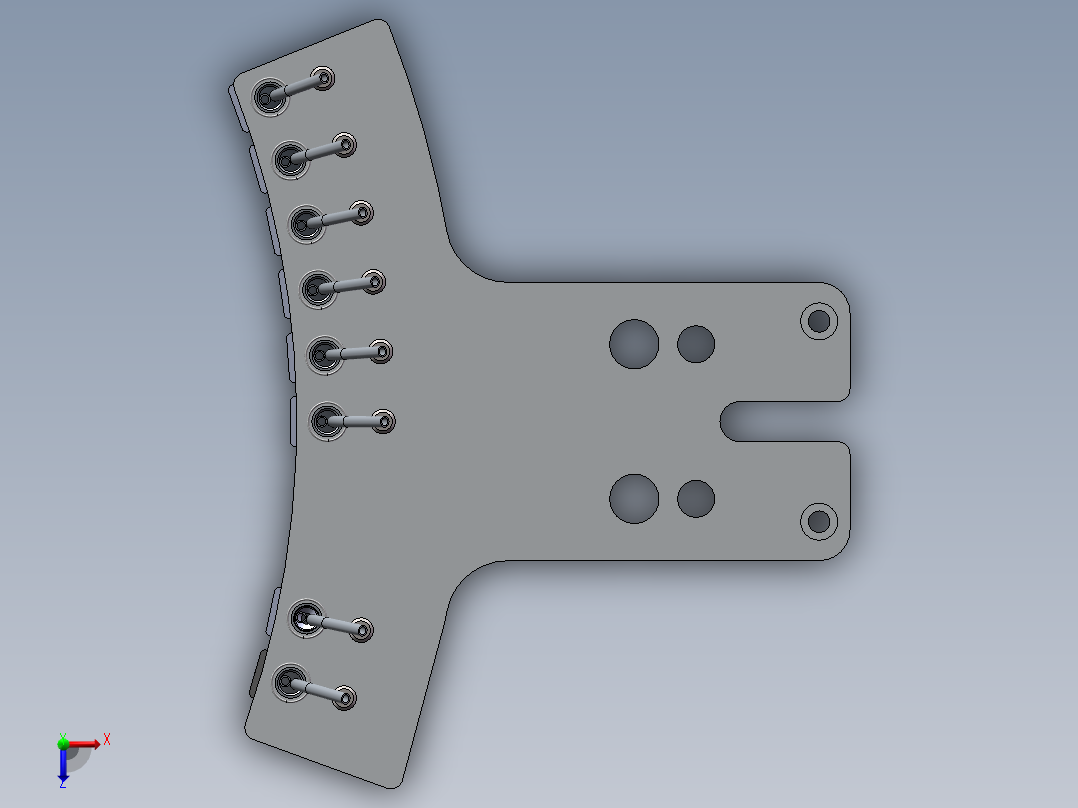 生化分析仪清洗机构俯视图