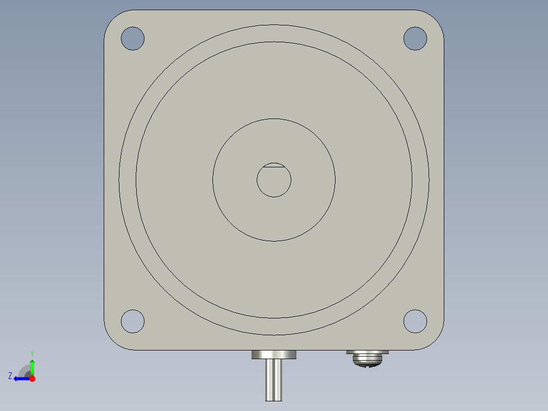 M8MX40S2YS微型齿轮调速马达右视图
