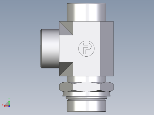 卡套式工业通用硬管接头EO_Adjustable_locknut_run_tee_LEE30SMOROMDCF后视缩略图