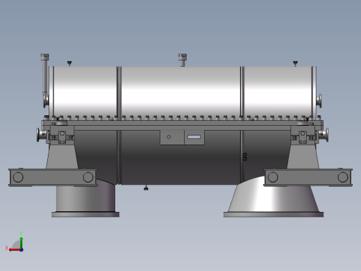 空气压缩机3D模型后视缩略图