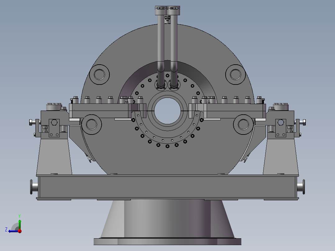 空气压缩机3D模型右视图