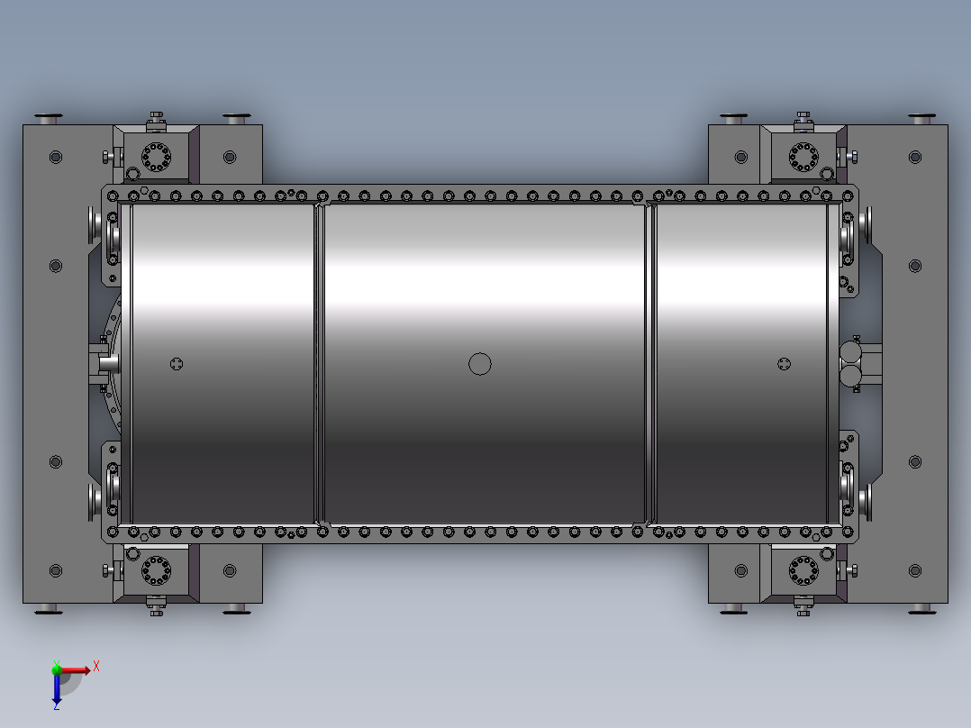 空气压缩机3D模型俯视图