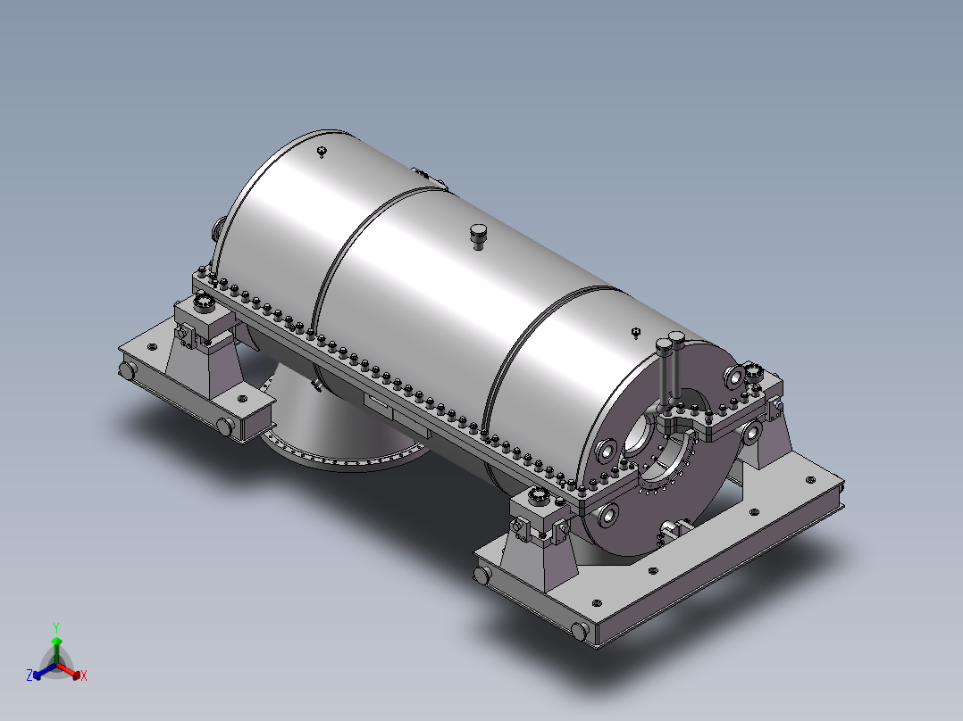 空气压缩机3D模型正等轴测图