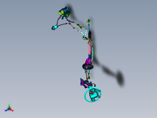 汽车电动液压转向系统三维图873406==80