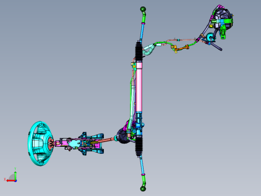 汽车电动液压转向系统三维图后视缩略图