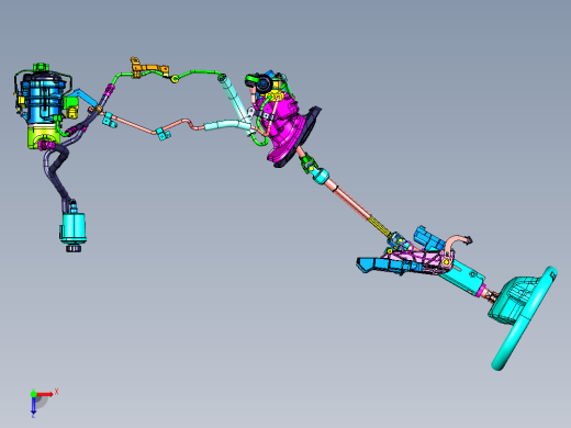 汽车电动液压转向系统三维图俯视缩略图