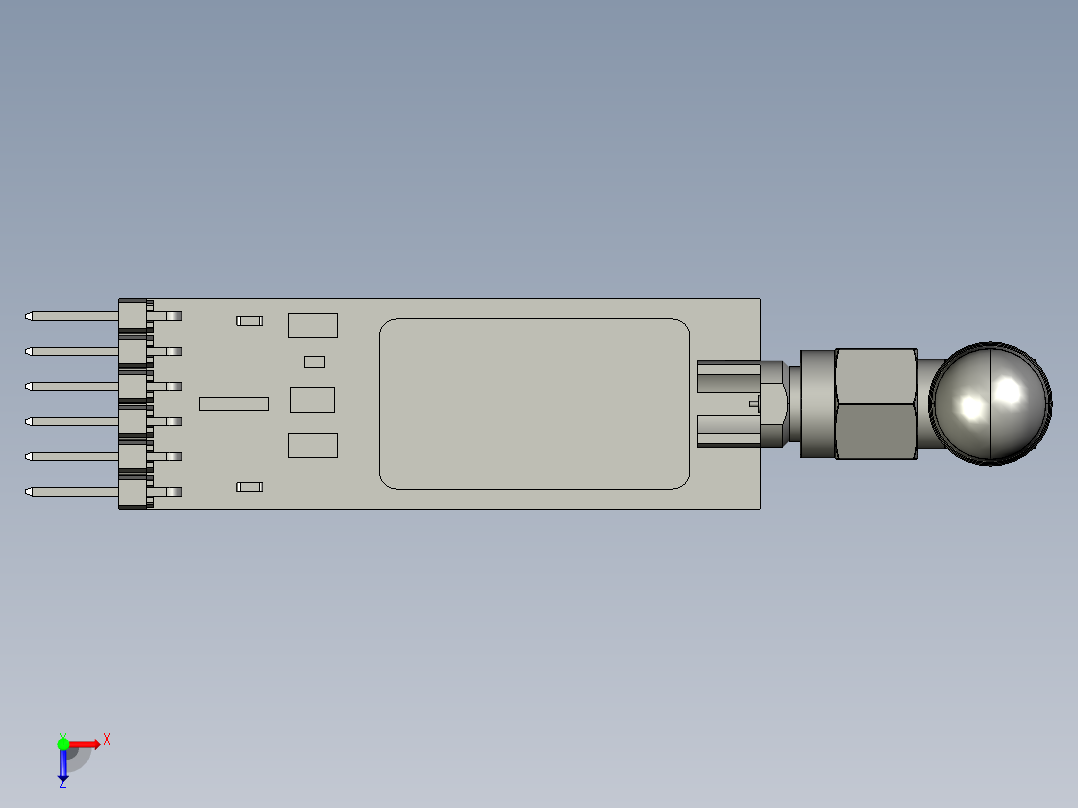 SMA接口14俯视图