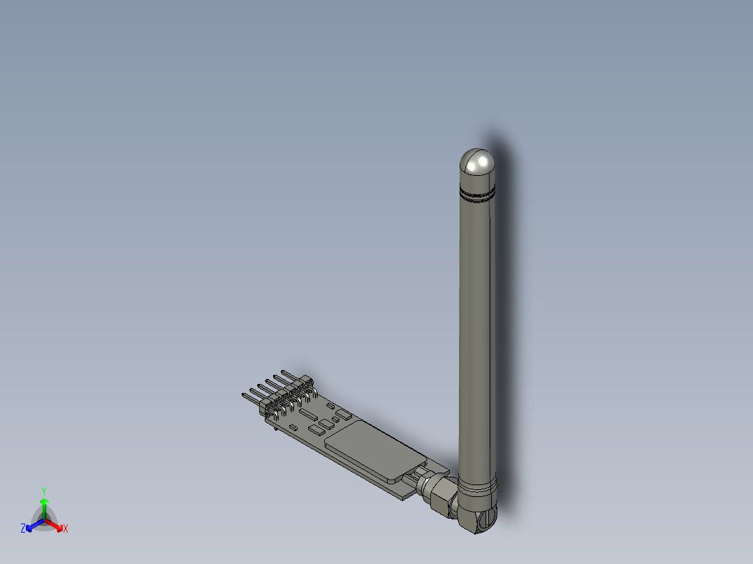 SMA接口14正等轴测图