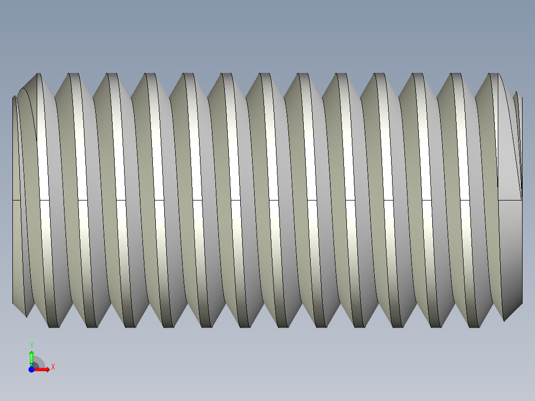 DIN 913-ISO 4026 固定螺钉-M10 L=20.STEP前视图