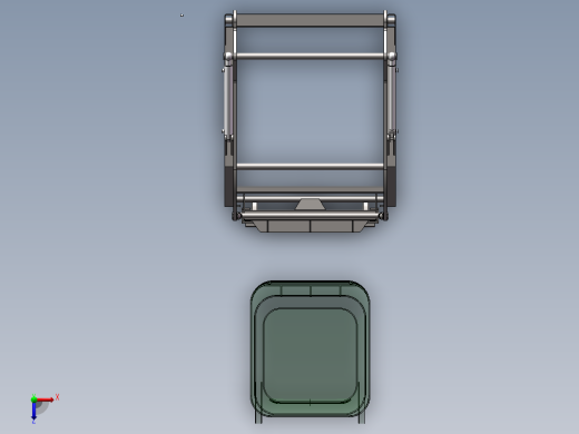 翻转机构装配体俯视缩略图