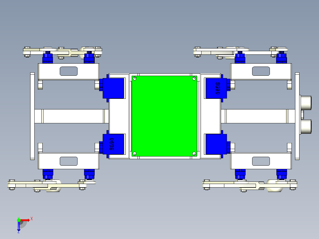 仿生四足机器狗俯视图