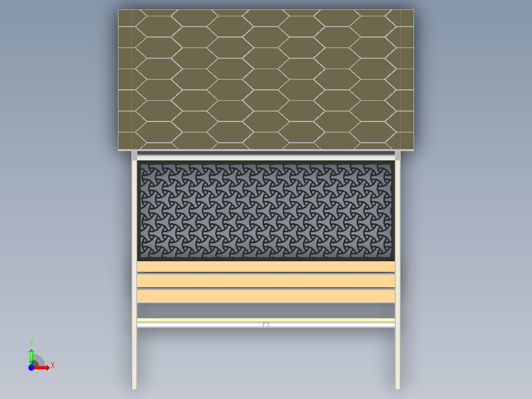 花园露台家具前视图