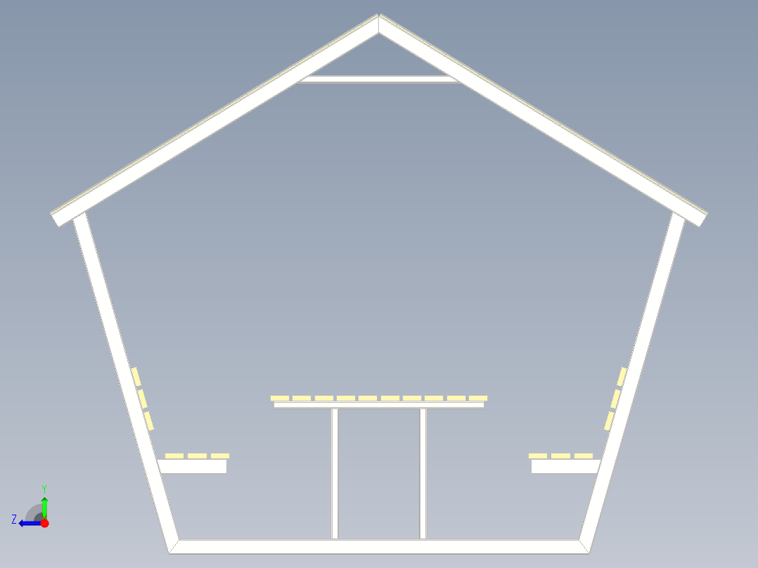 花园露台家具右视图