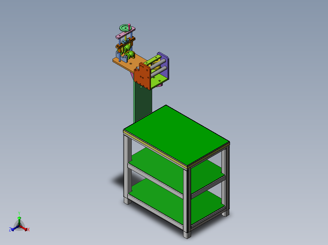 导向工装台（sw18可编辑+工程图）正等轴测图