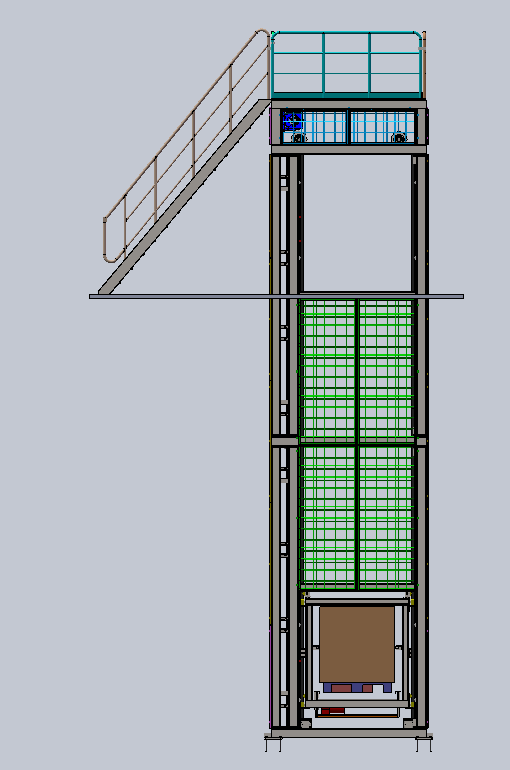 工厂垂直提升机sw14可编辑