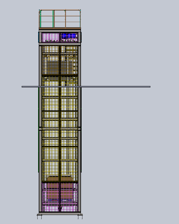 工厂垂直提升机sw14可编辑