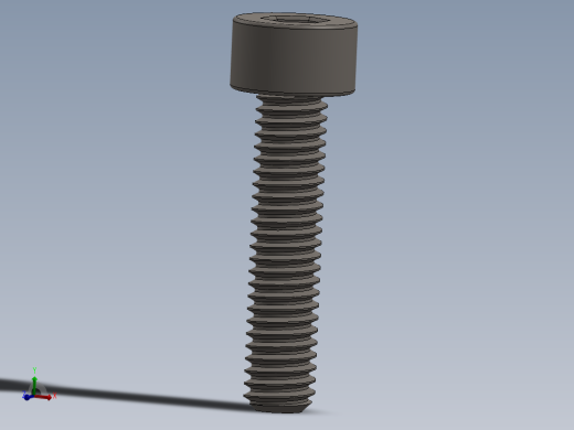Screw_DIN_912_M4x18F_A2.SLDPRT公制内六角螺钉