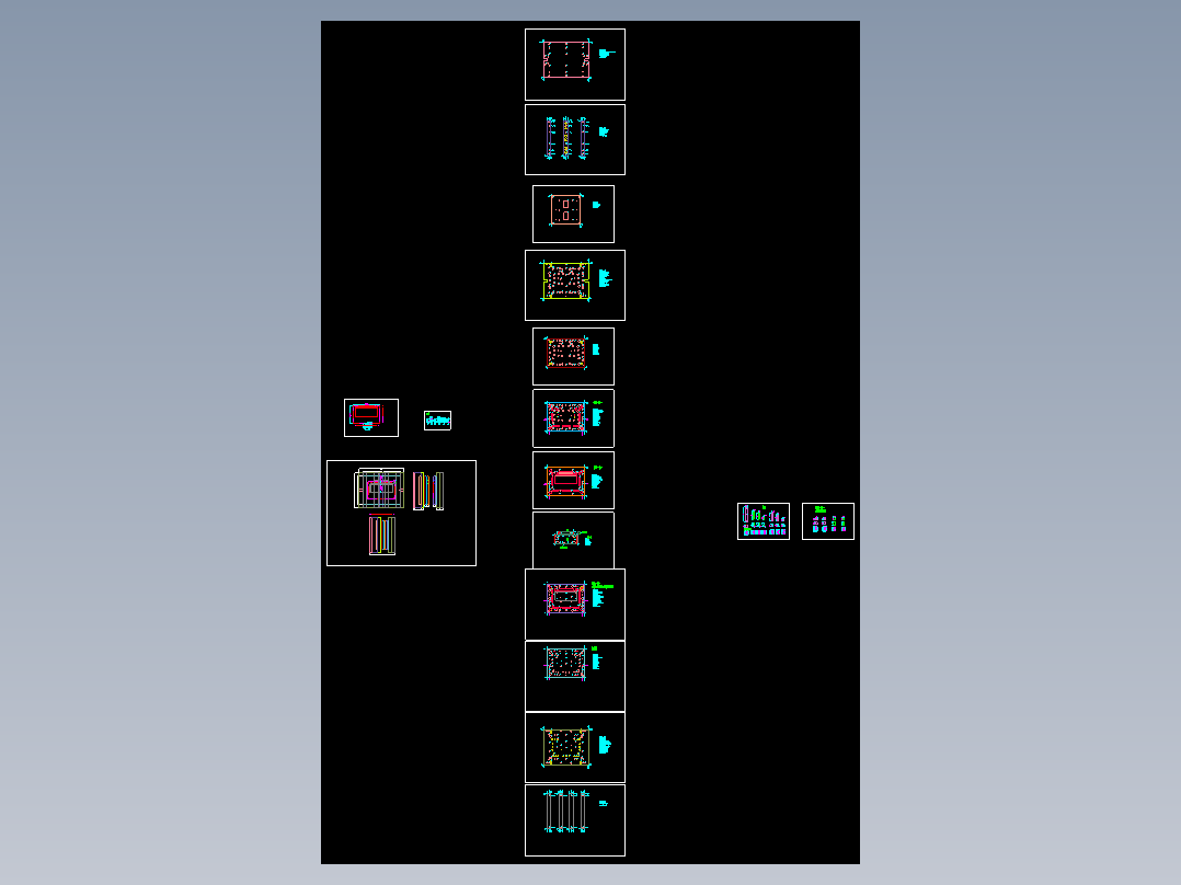 笔记本键盘外壳冲孔打凸模具图
