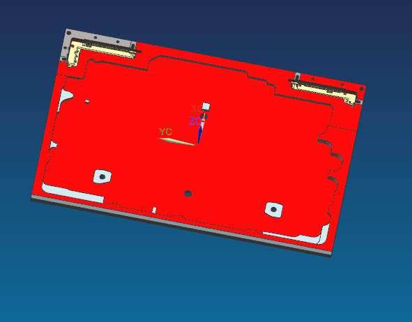 电脑外壳粗铣内腔治具模型