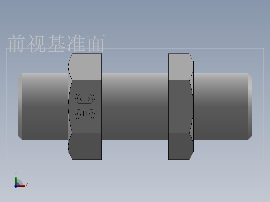 直通隔板接头、6D-16LN前视图