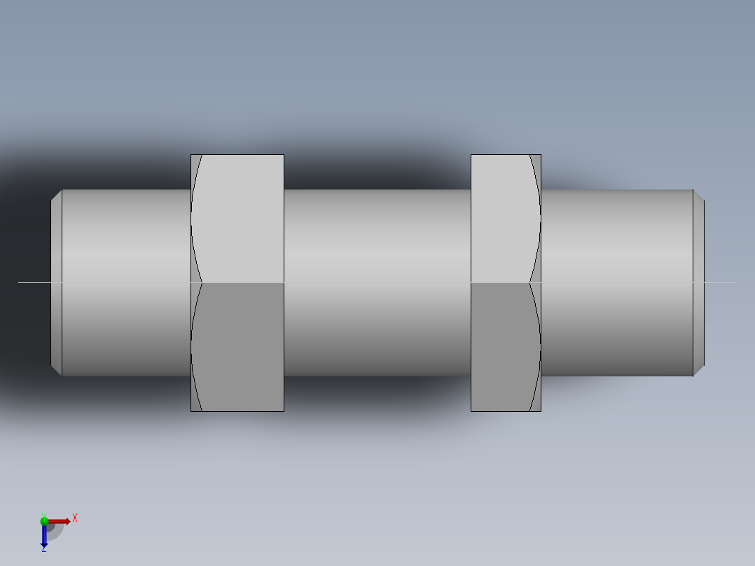 直通隔板接头、6D-16LN俯视图