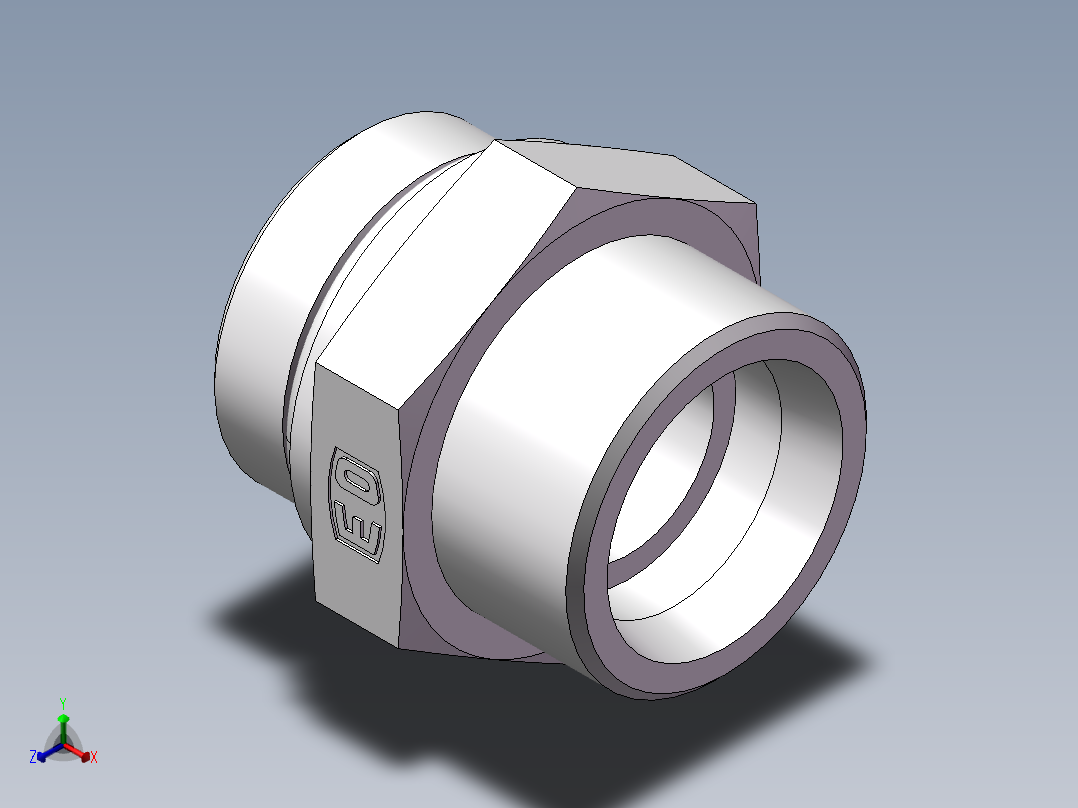 美制O圈密封接头、1DO-42-20主视图