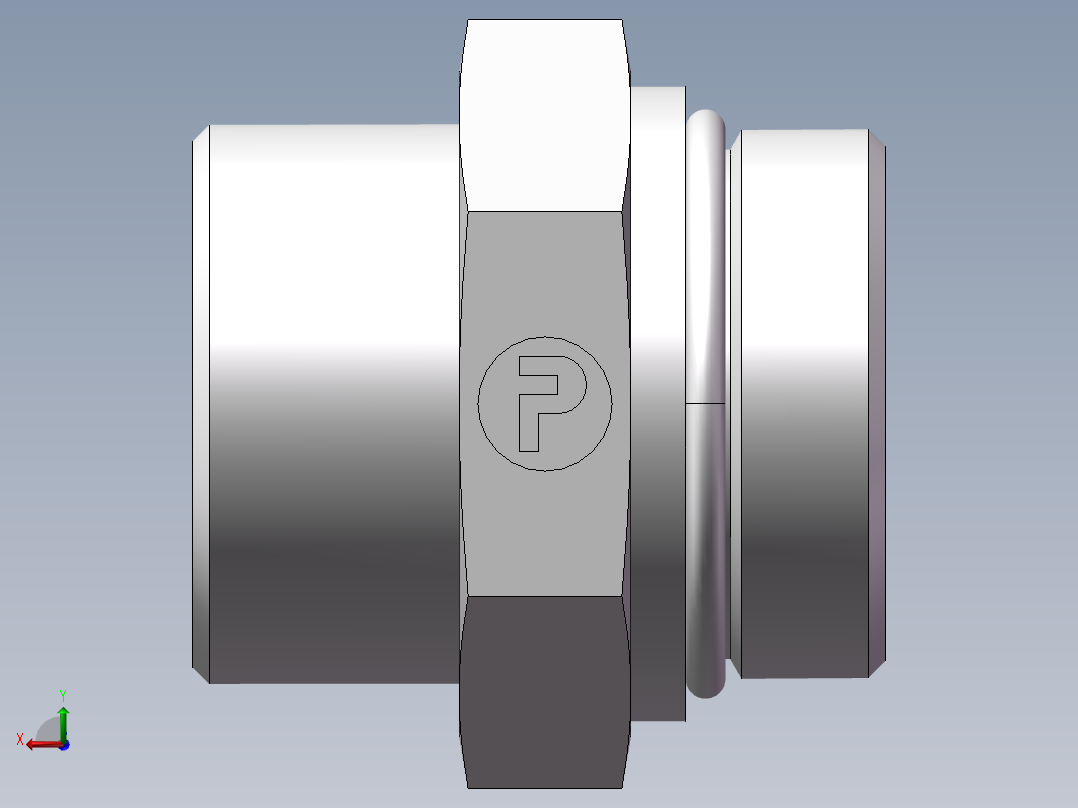 美制O圈密封接头、1DO-42-20后视图