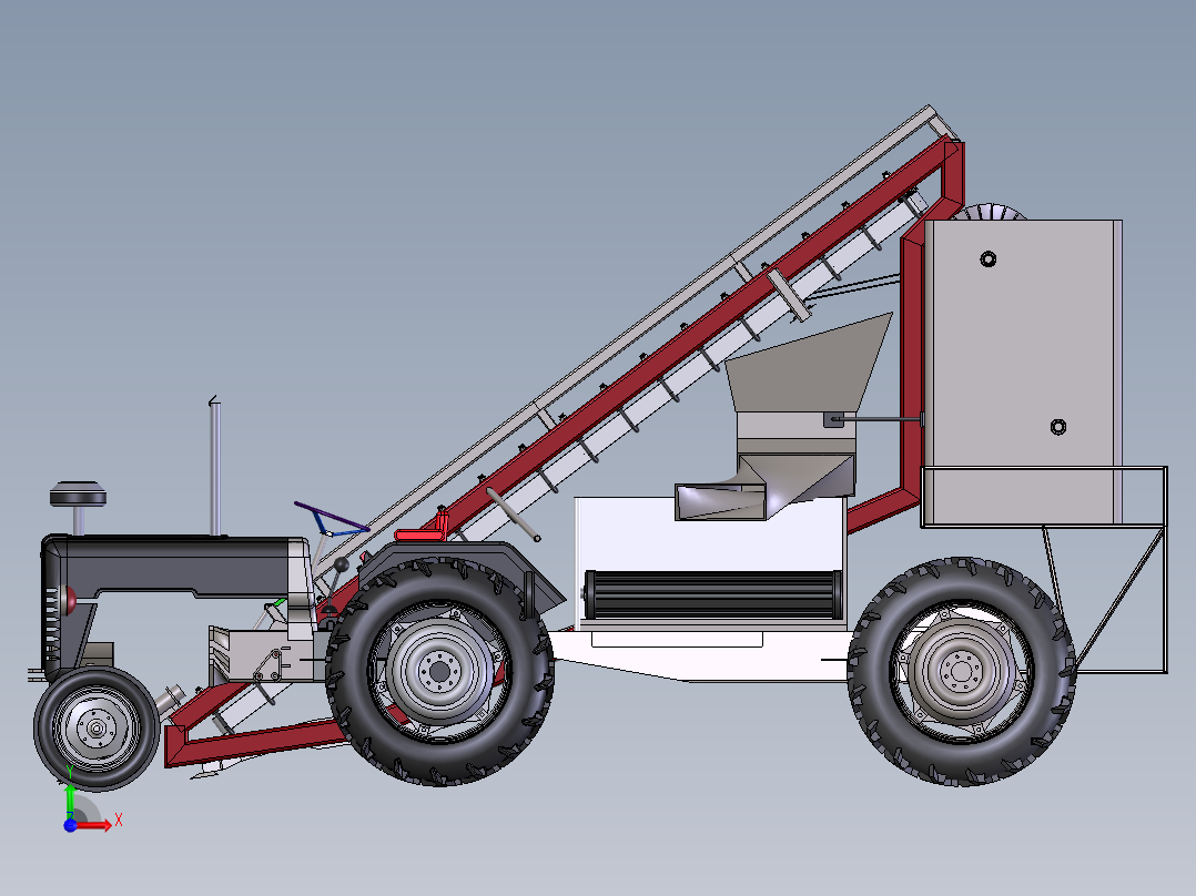胡萝卜收割机犁田器以及割刀设计 含三维SW模型+CAD图纸+说明书前视图