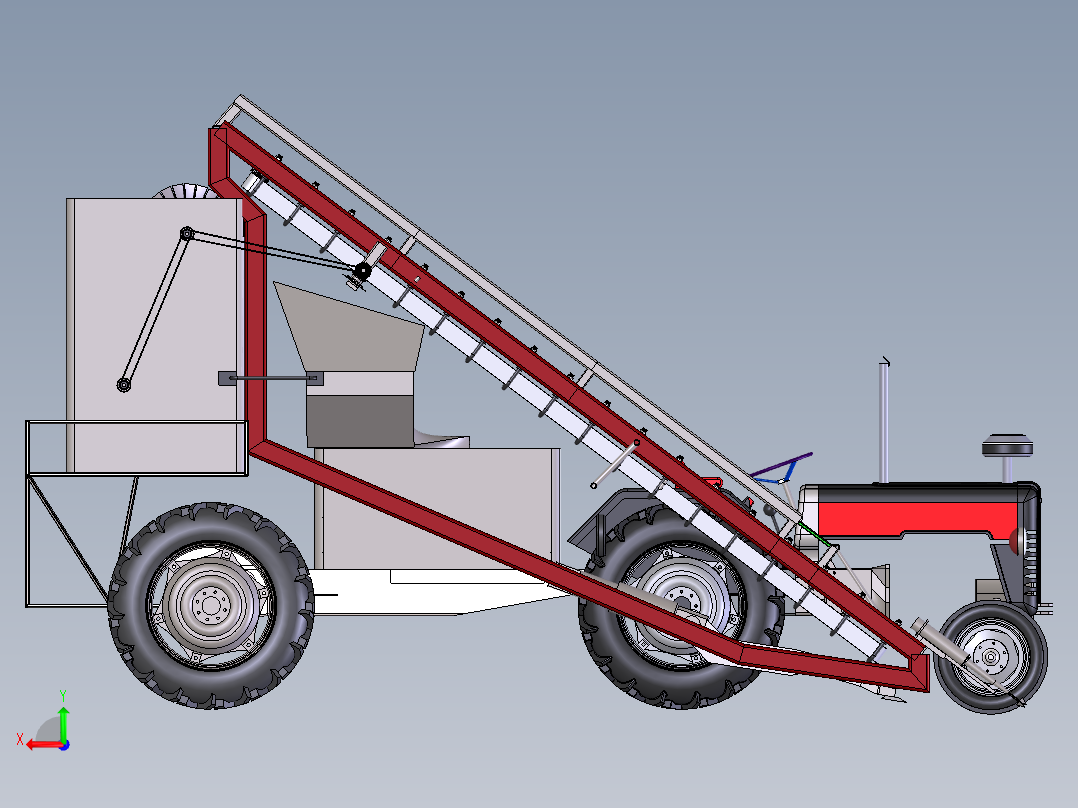 胡萝卜收割机犁田器以及割刀设计 含三维SW模型+CAD图纸+说明书后视图