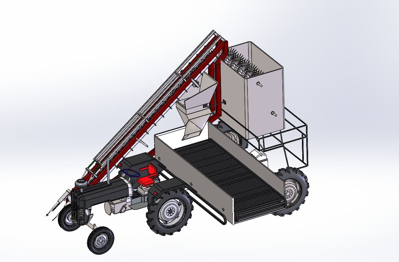 胡萝卜收割机犁田器以及割刀设计 含三维SW模型+CAD图纸+说明书