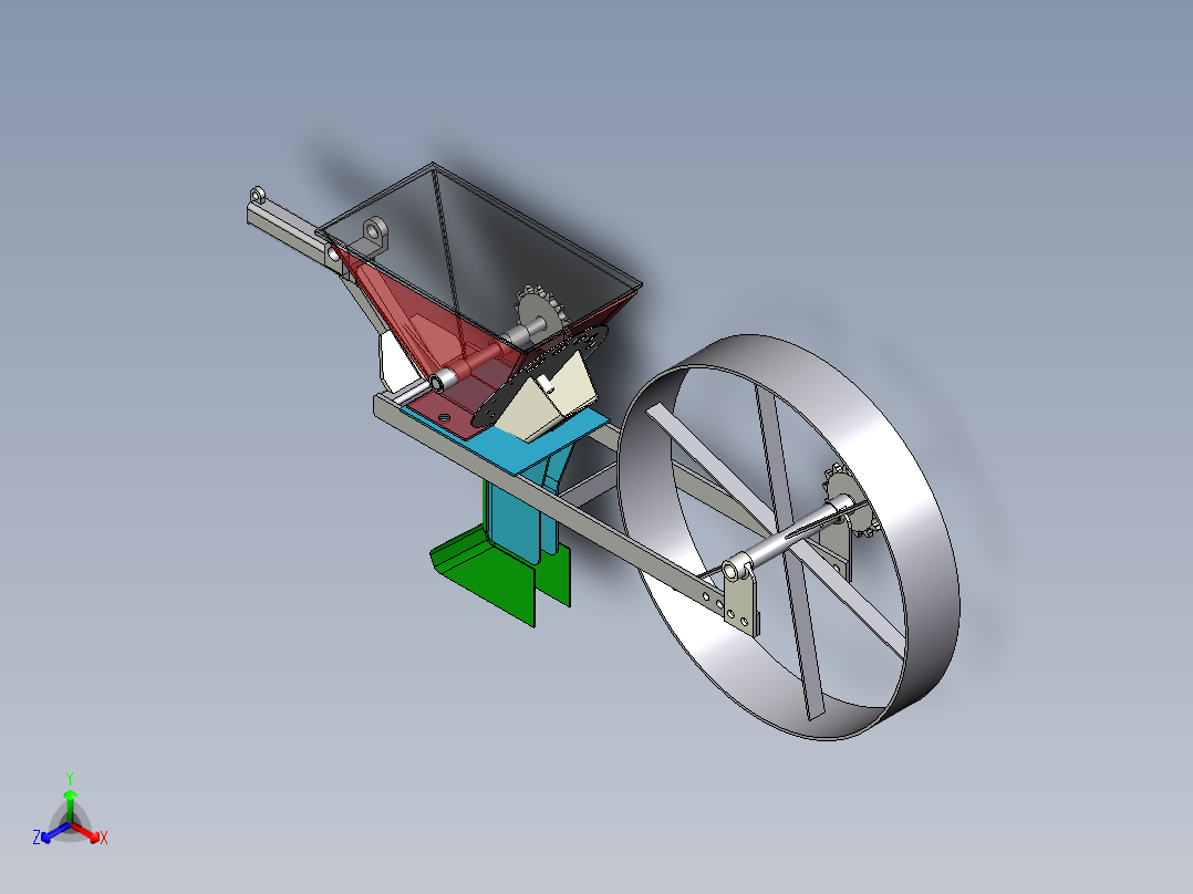 B3003631-播种机正等轴测图