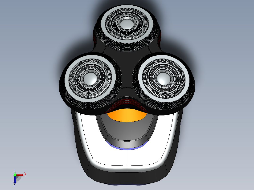 剃须刀、刮胡刀(9)俯视图