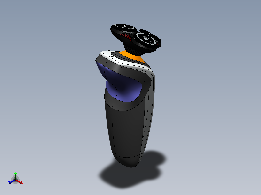 剃须刀、刮胡刀(9)正等轴测图