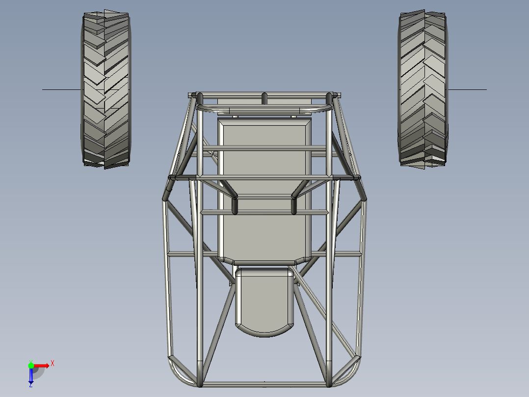 B3003920-单座全地形车卡丁车 ATV俯视图