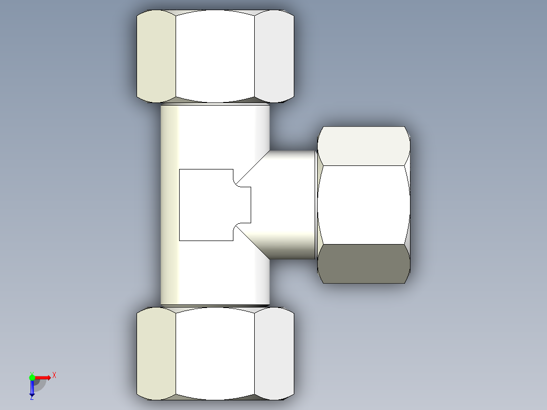 B3004556-连接 TEE 等管 16俯视图