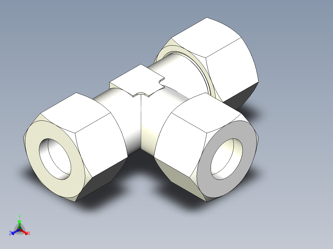 B3004556-连接 TEE 等管 16正等轴测图